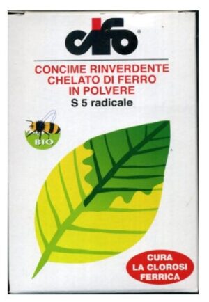 CONCIME RINVERDENTE DI FERRO IN POLVERE S5 RADICALE PER PIANTE-0